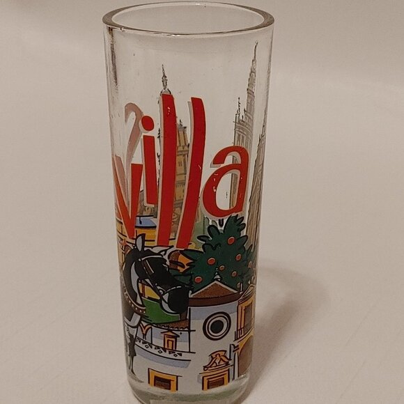 SEVILLA SPAIN SHOT GLASS SHOTGLASS - Picture 2 of 4